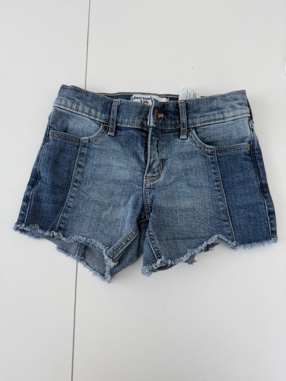 Abercrombie & Fitch Two-Tone Blue Denim Cutoff Shorts